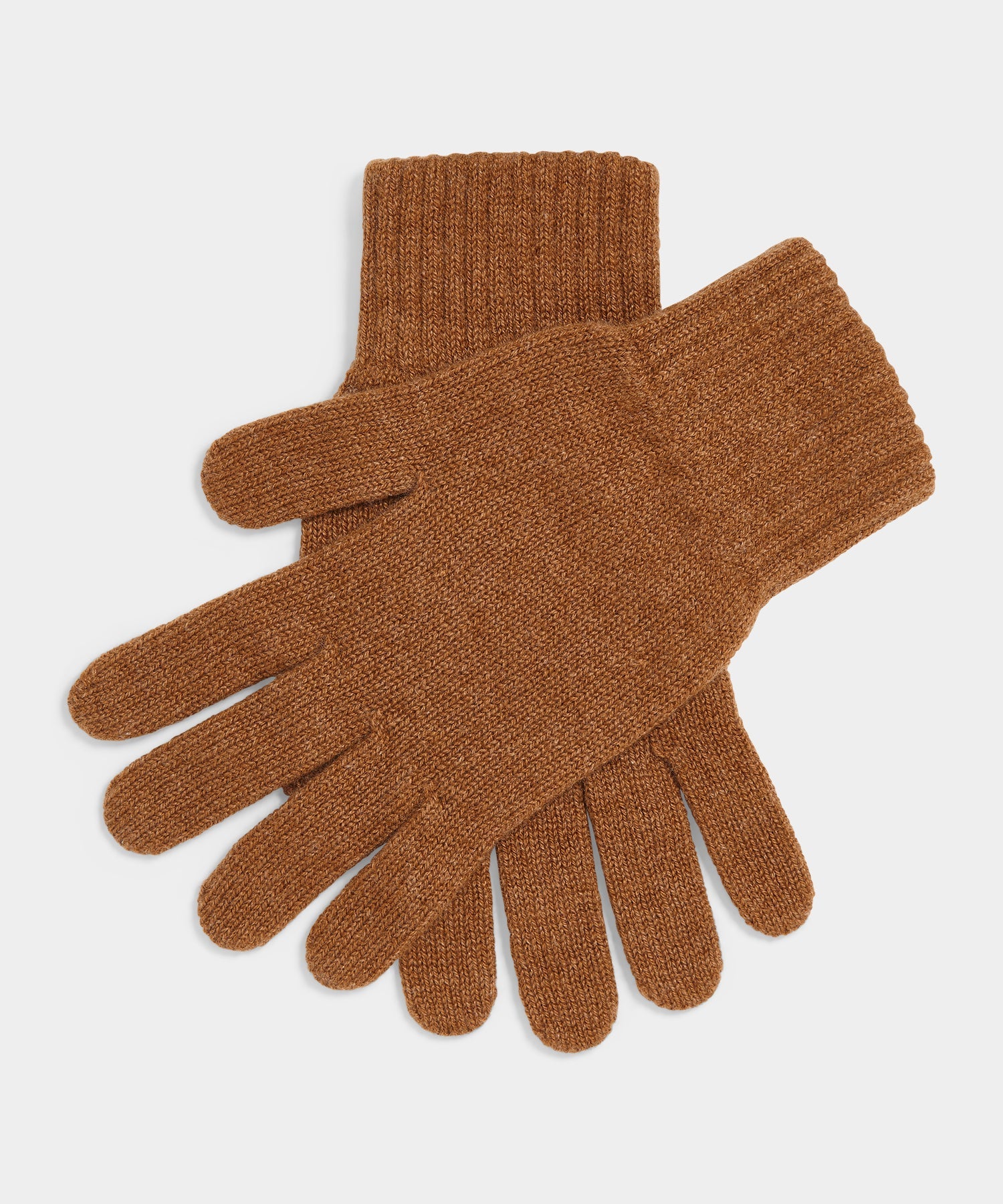 Todd Snyder Joshua Ellis Rib Knit Cashmere Glove in Crockett Brown