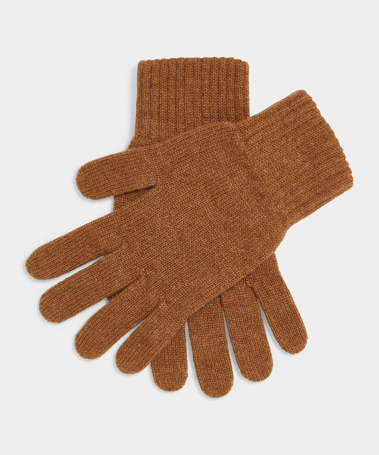 Todd Snyder Joshua Ellis Rib Knit Cashmere Glove in Crockett Brown