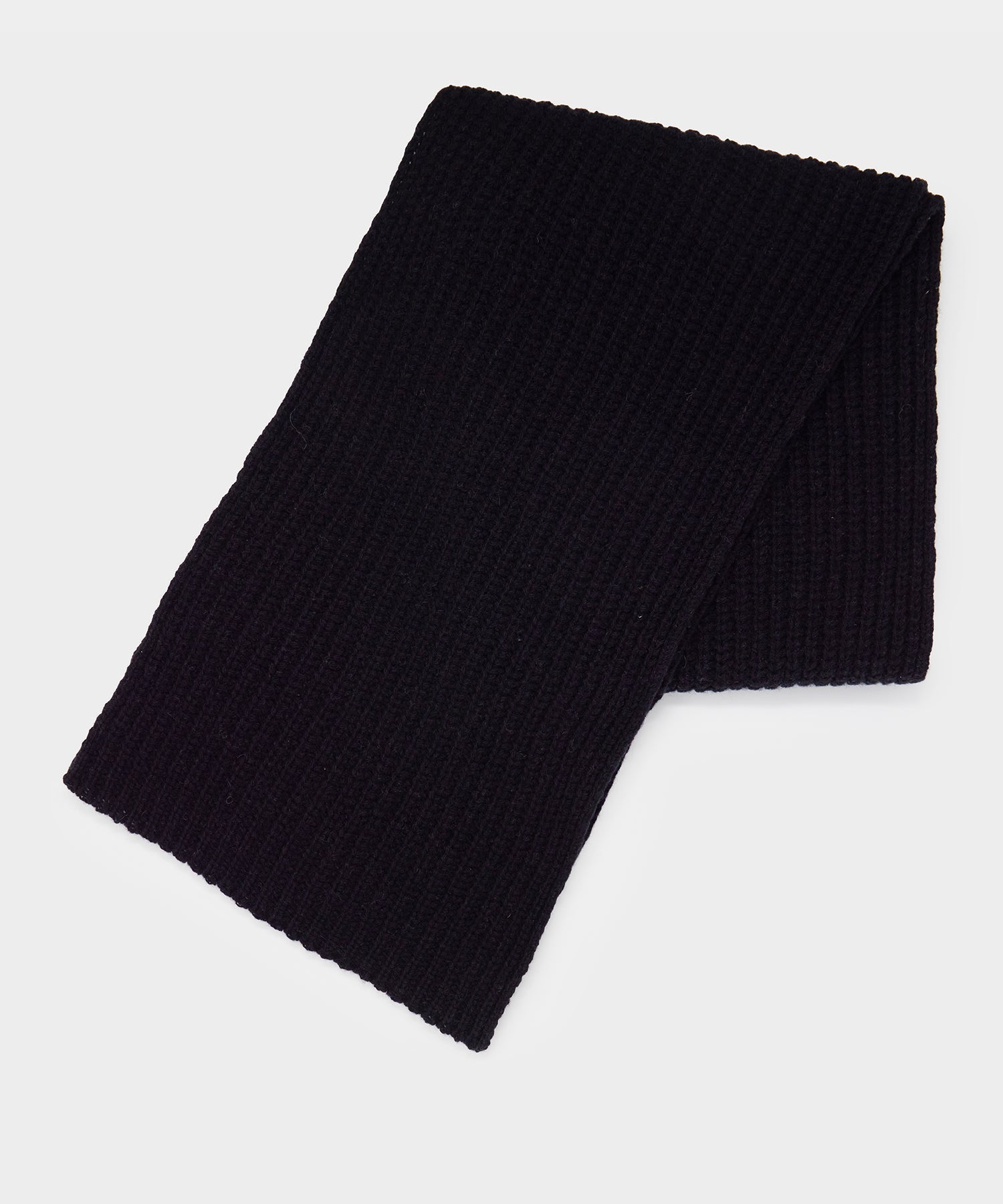 Todd Snyder Recycled Cashmere Scarf Half Cardigan Stitch in Black Black