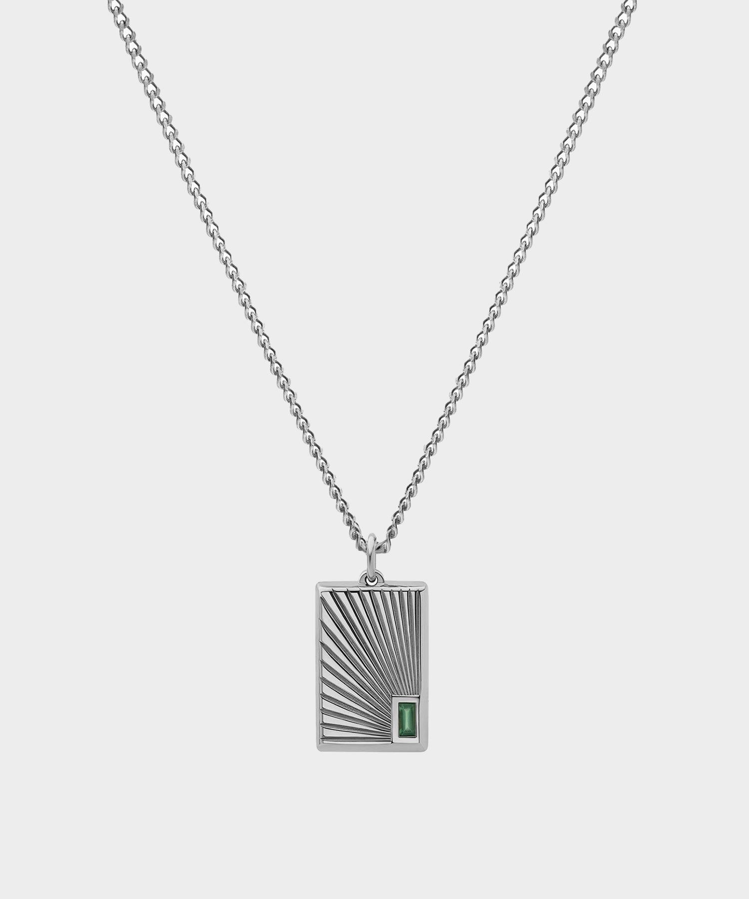 Todd Snyder Miansai Sterling Silver Luma Agate Pendant Necklace Silver