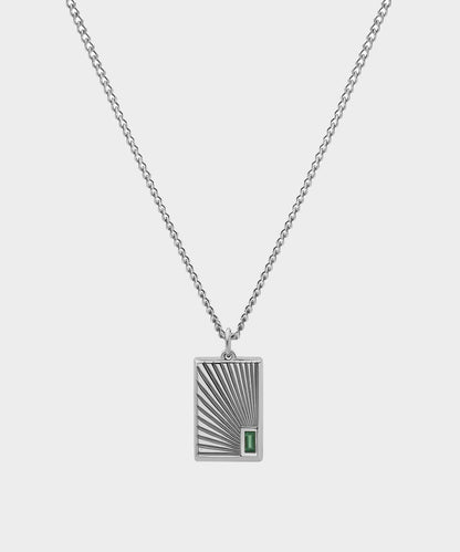 Todd Snyder Miansai Sterling Silver Luma Agate Pendant Necklace Silver