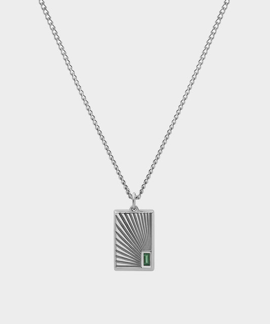 Todd Snyder Miansai Sterling Silver Luma Agate Pendant Necklace Silver