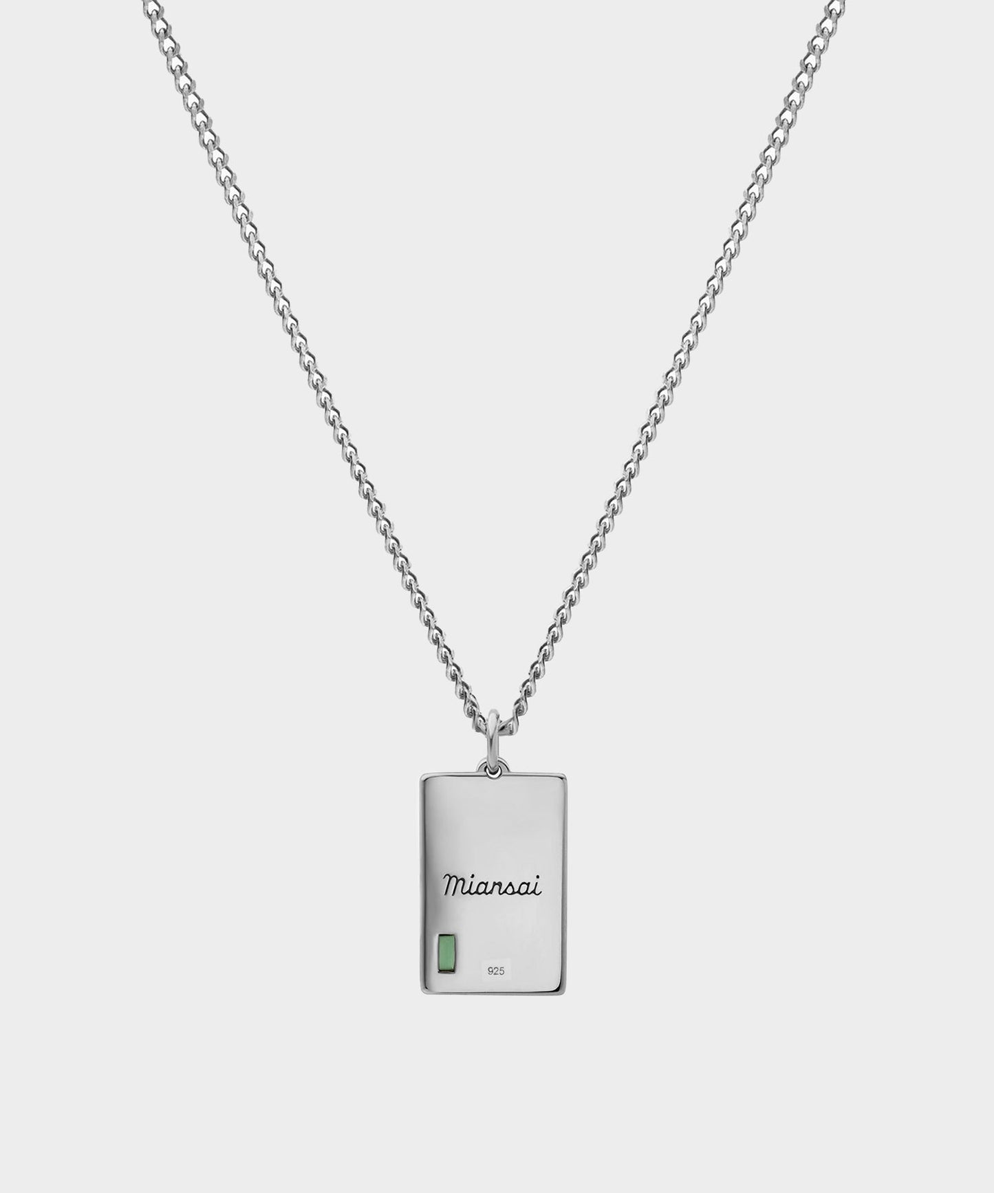 Todd Snyder Miansai Sterling Silver Luma Agate Pendant Necklace Silver