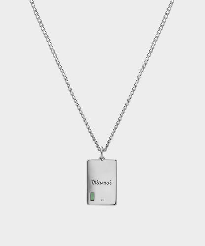 Todd Snyder Miansai Sterling Silver Luma Agate Pendant Necklace Silver