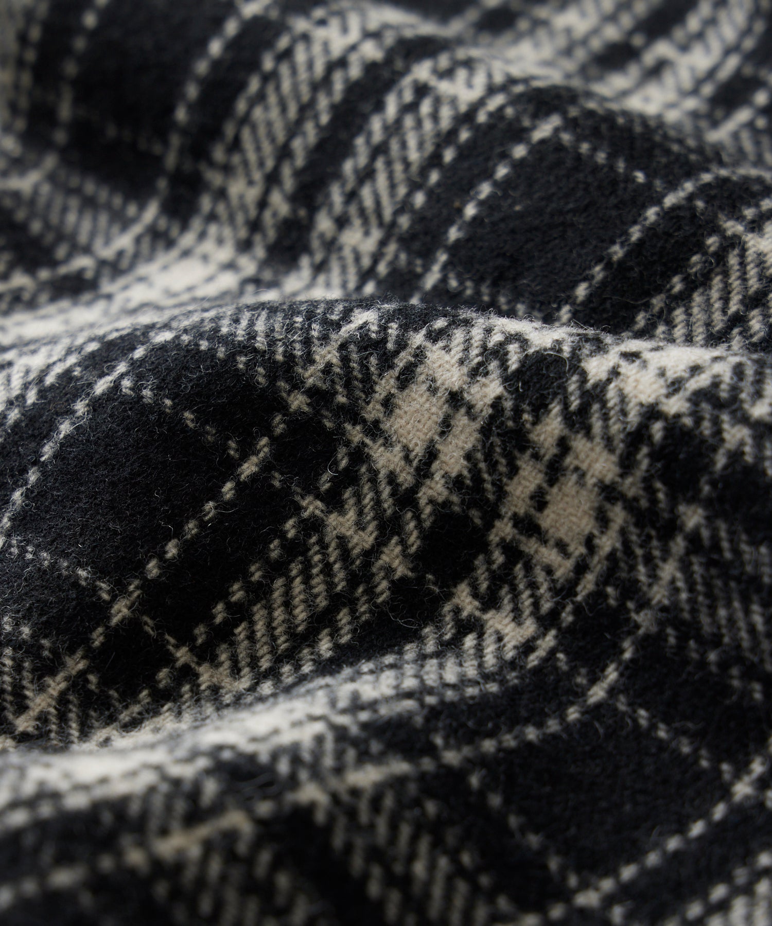 Todd Snyder Wool Plaid Utility Shirt Jacket Black