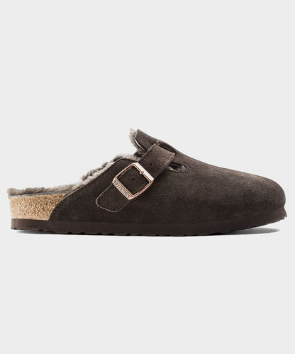 Todd Snyder Birkenstock Boston Shearling in Mocha Suede Mocha