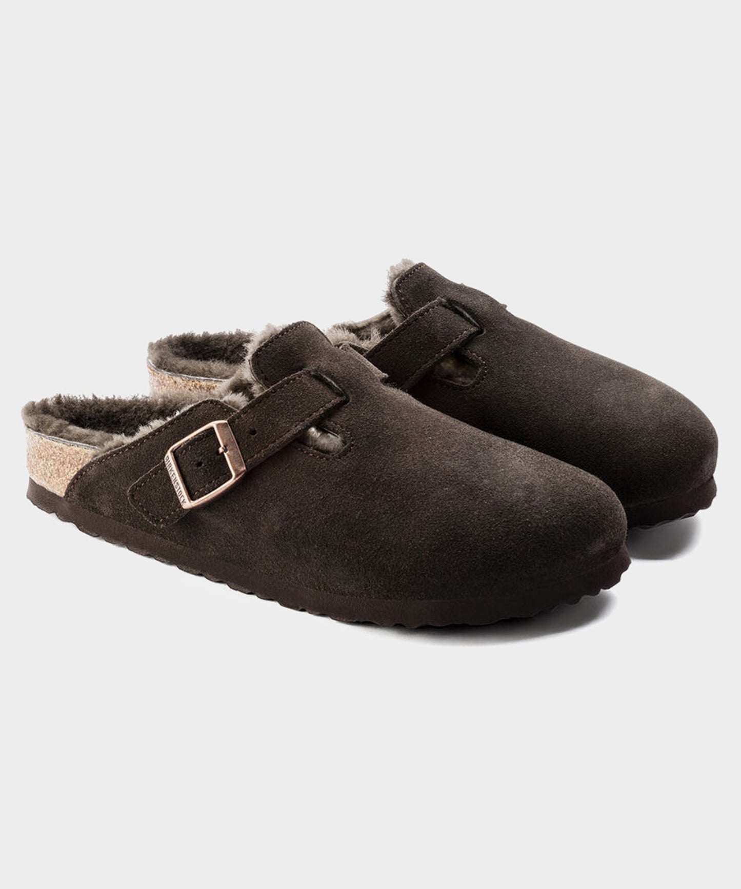 Todd Snyder Birkenstock Boston Shearling in Mocha Suede Mocha