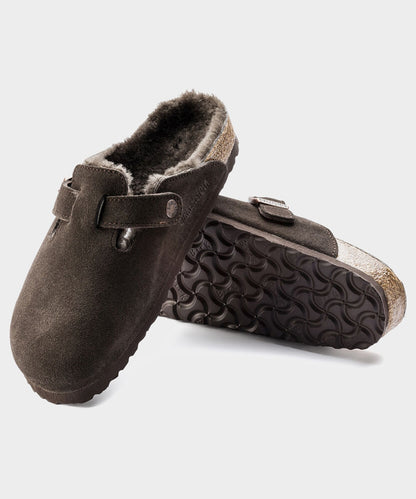 Todd Snyder Birkenstock Boston Shearling in Mocha Suede Mocha