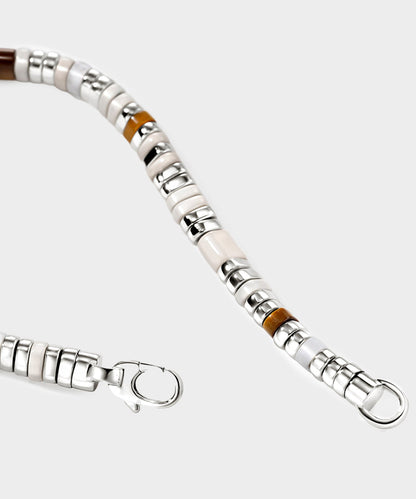 Todd Snyder John Hardy Sterling Silver Tiger Eye Howlite & L Bracelet Silver