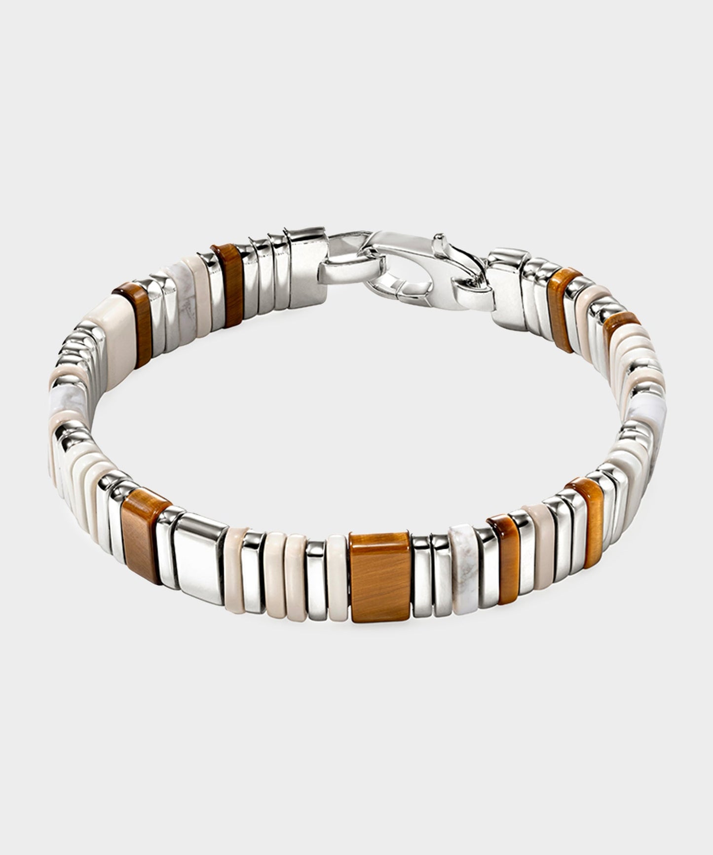 Todd Snyder John Hardy Sterling Silver Tiger Eye Colorblock Bracelet Silver