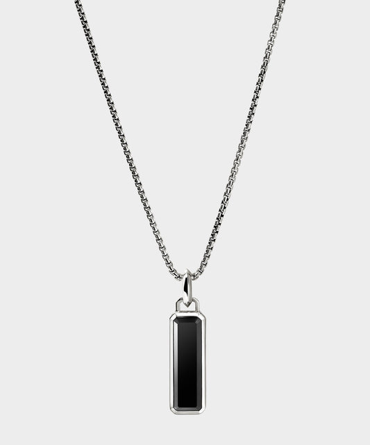 Todd Snyder John Hardy Sterling Silver Onyx Talisman Necklace Silver