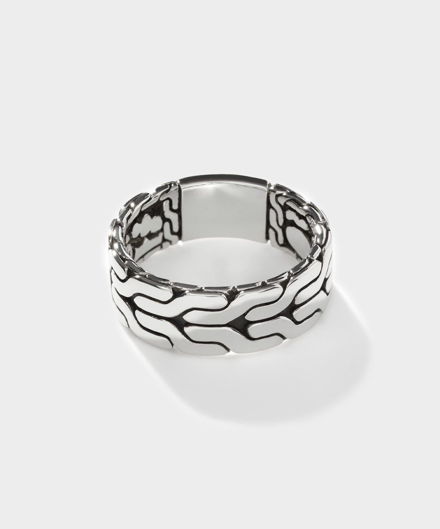 Todd Snyder John Hardy Sterling Silver Carved Chain Band Ring Silver