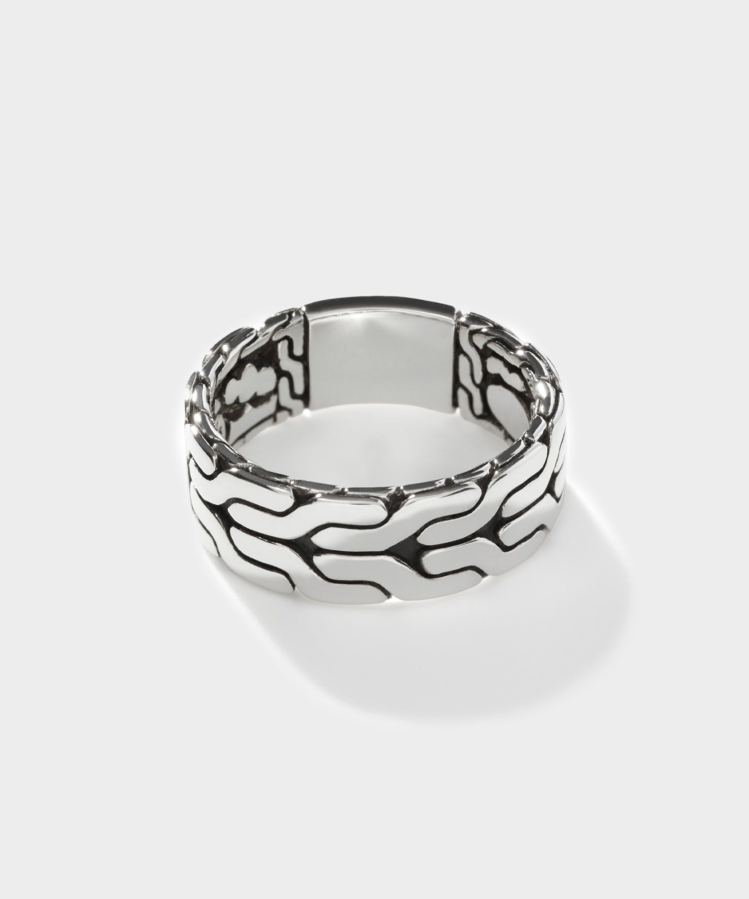 Todd Snyder John Hardy Sterling Silver Carved Chain Band Ring Silver
