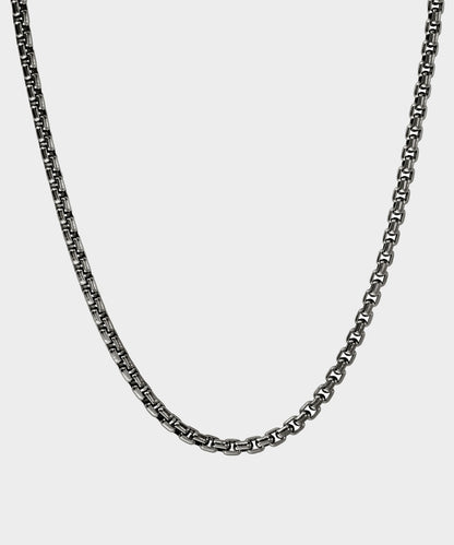 Todd Snyder John Hardy Dark Sterling Silver Box Chain Necklace Silver