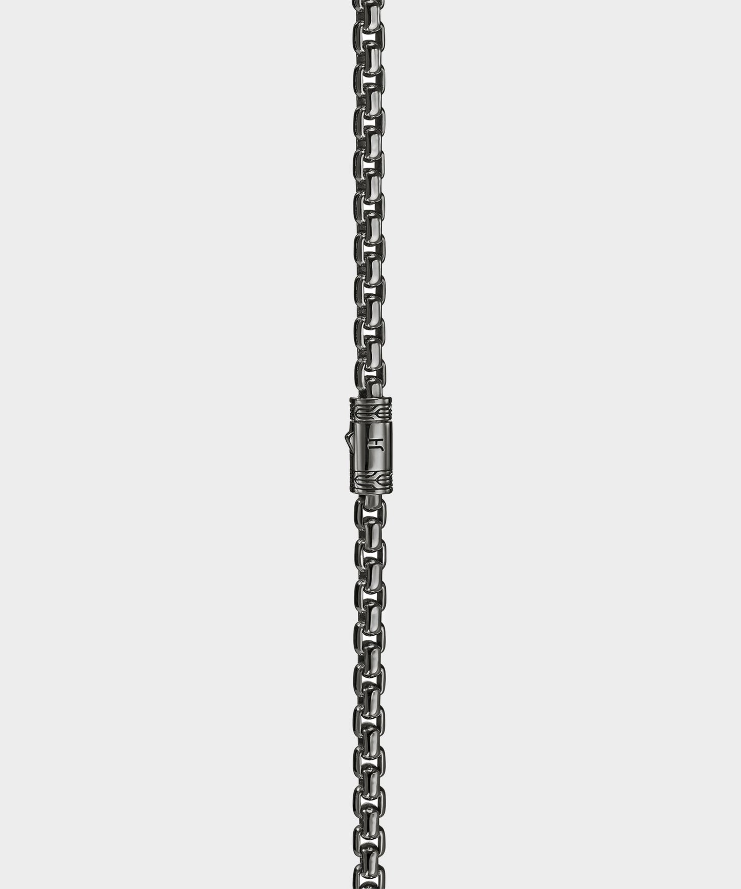 Todd Snyder John Hardy Dark Sterling Silver Box Chain Necklace Silver