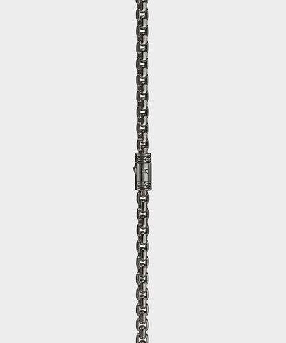 Todd Snyder John Hardy Dark Sterling Silver Box Chain Necklace Silver
