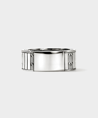 Todd Snyder John Hardy Sterling Silver Tiger Eye Icon Band Ring Silver