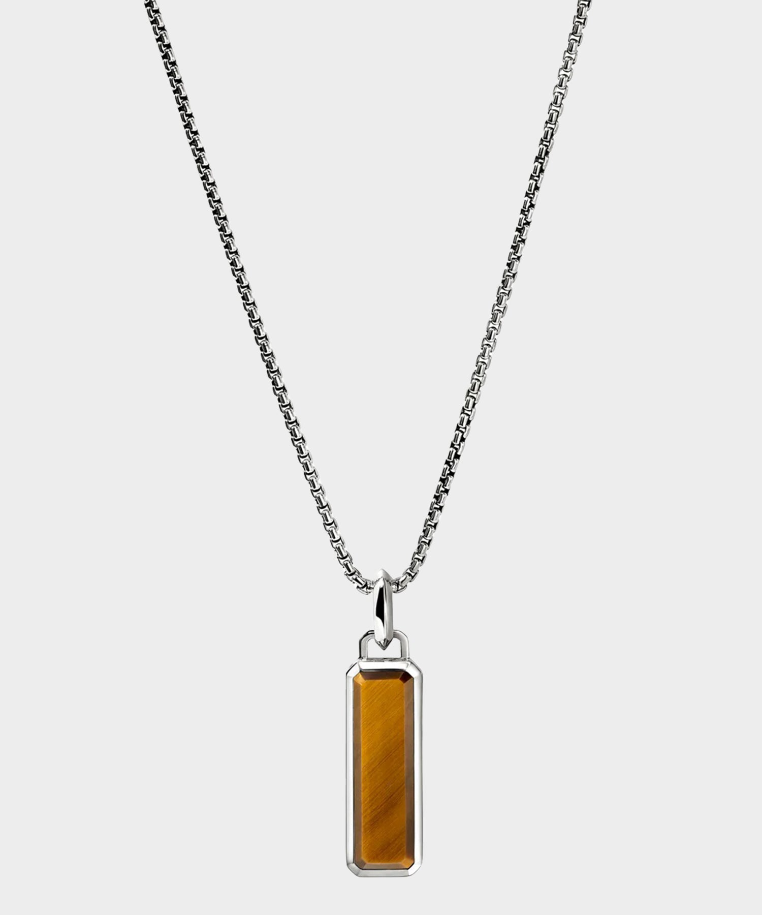 Todd Snyder John Hardy Sterling Silver Tiger Eye Talisman Necklace Silver