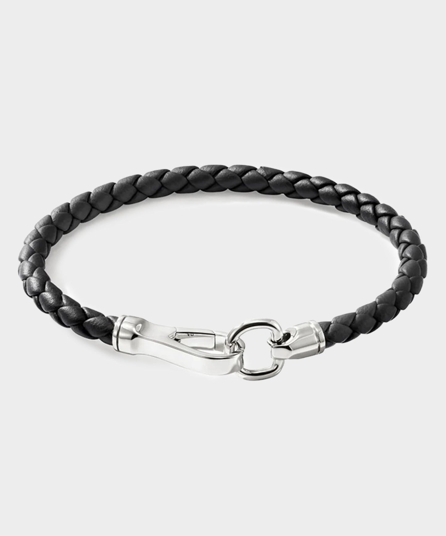 Todd Snyder John Hardy Sterling Silver Leather Bracelet Silver