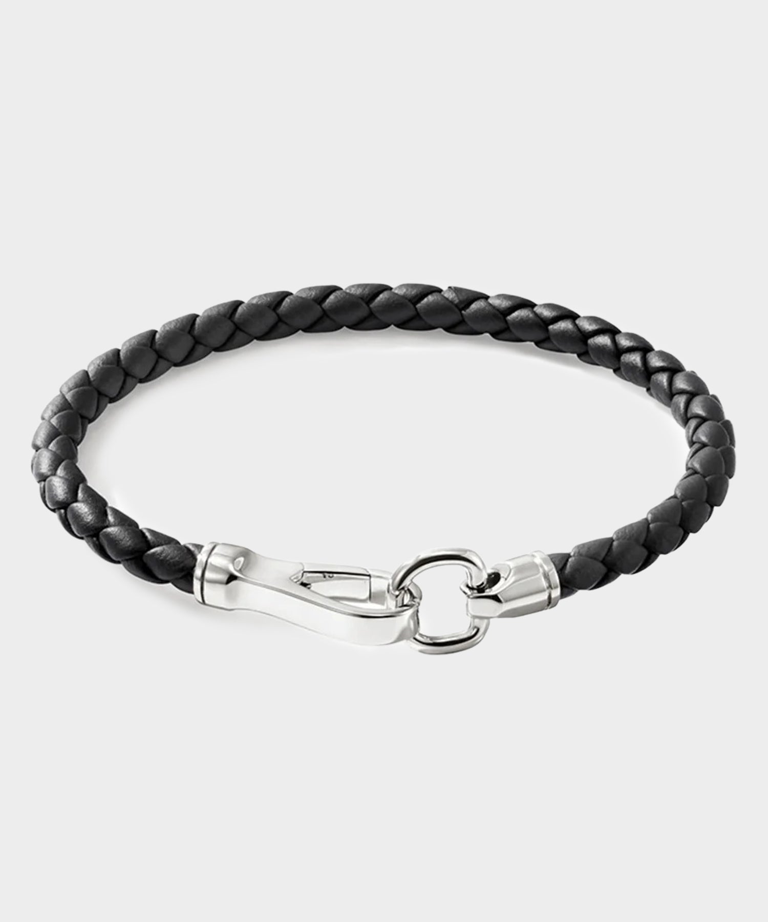 Todd Snyder John Hardy Sterling Silver Leather Bracelet Silver