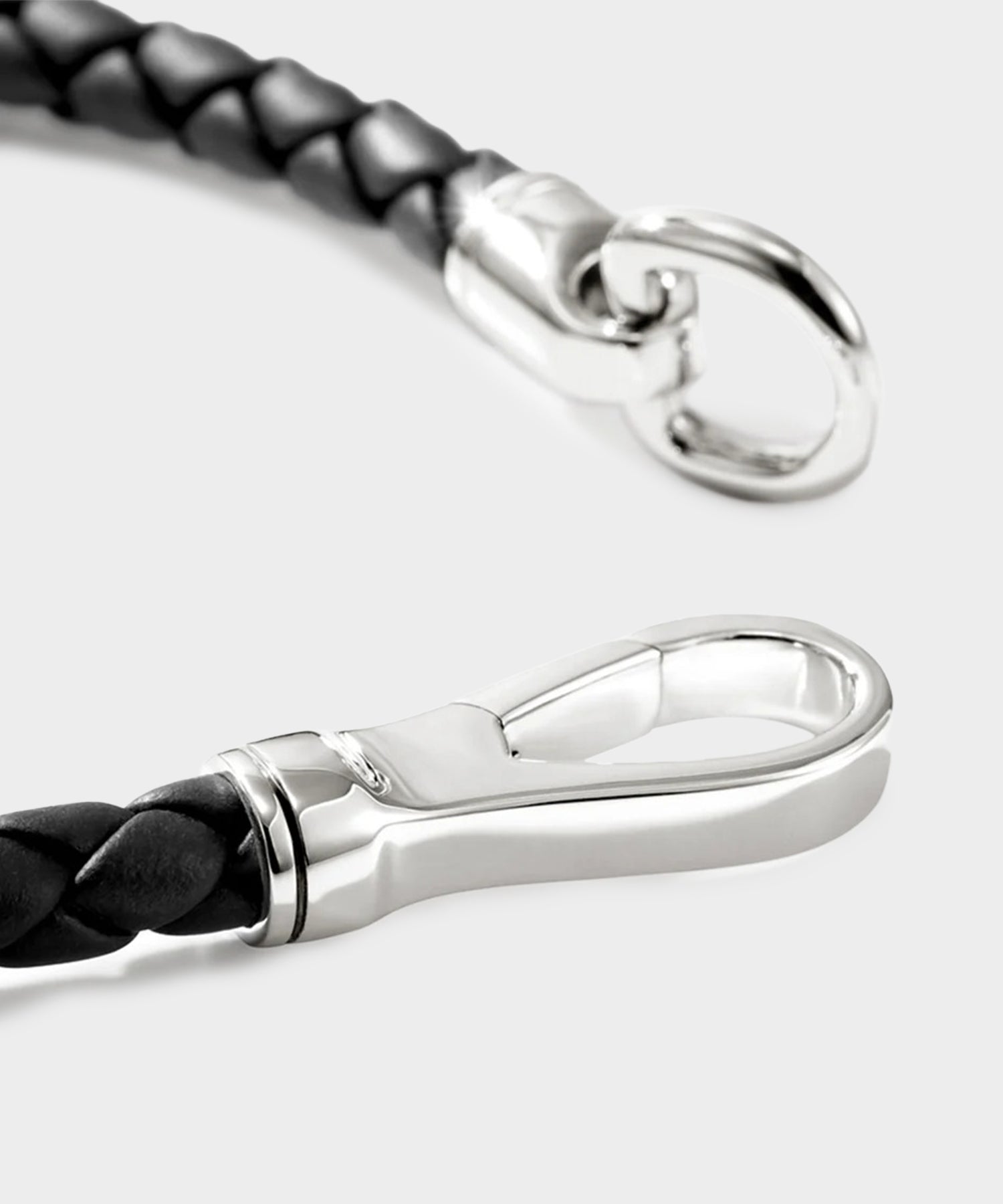 Todd Snyder John Hardy Sterling Silver Leather Bracelet Silver