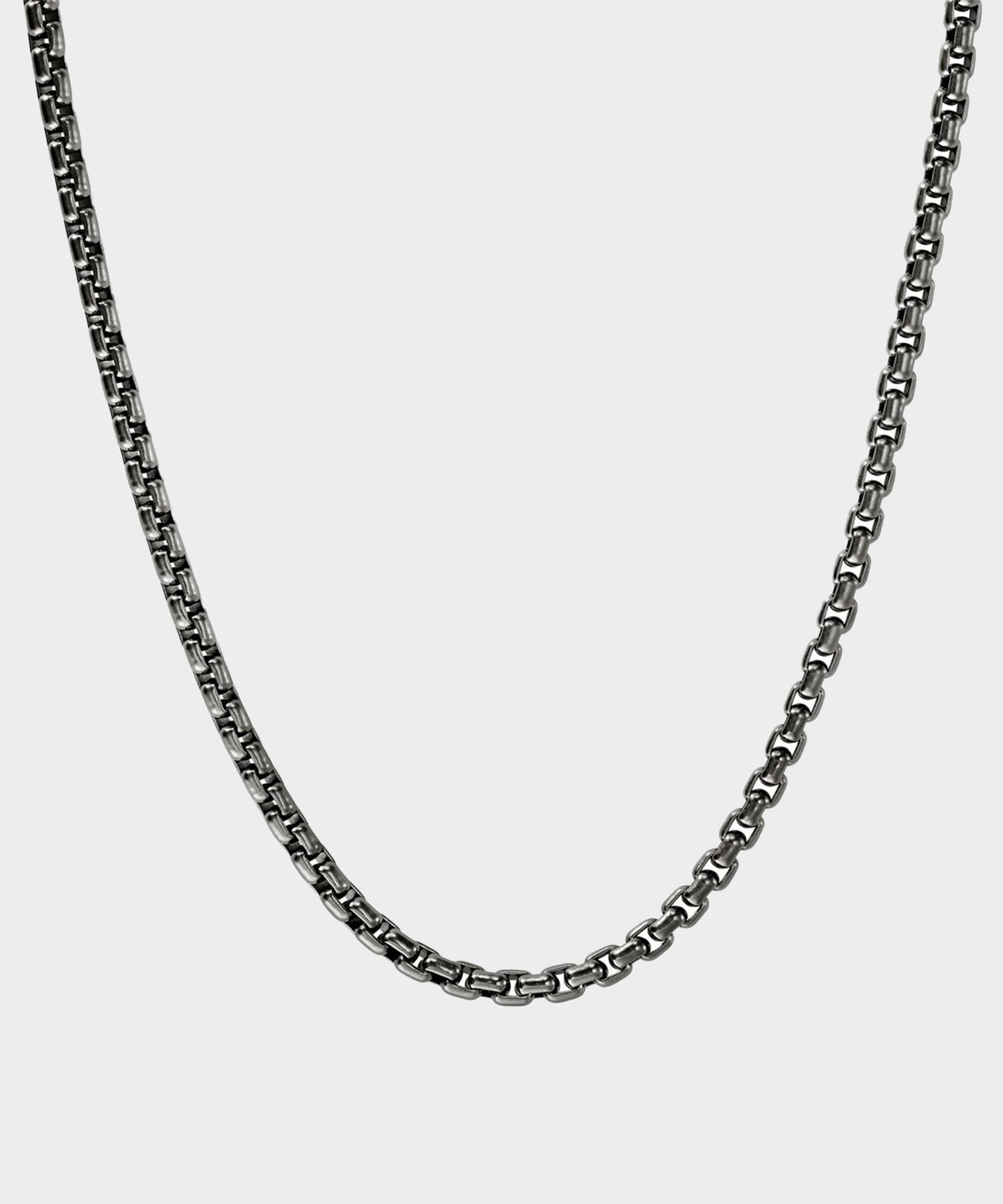 Todd Snyder John Hardy Dark Sterling Silver Box Chain Necklace Silver