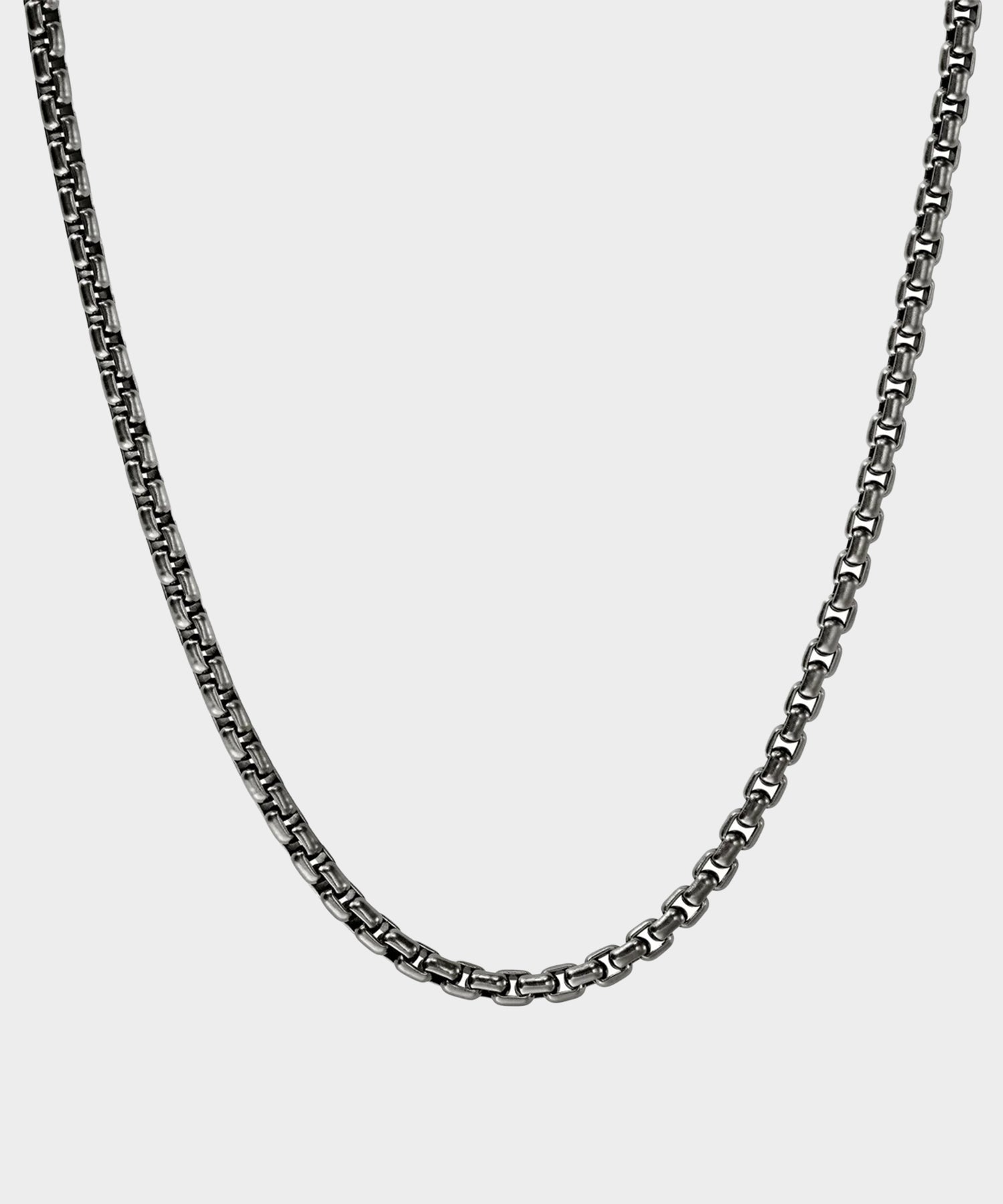 Todd Snyder John Hardy Dark Sterling Silver Box Chain Necklace Silver
