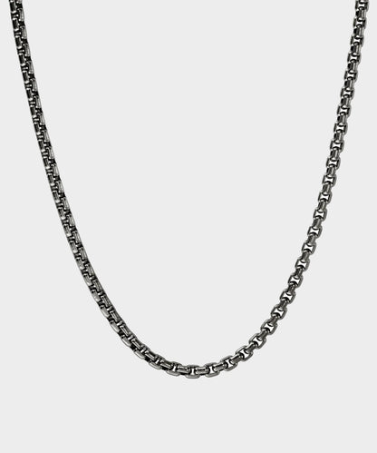 Todd Snyder John Hardy Dark Sterling Silver Box Chain Necklace Silver