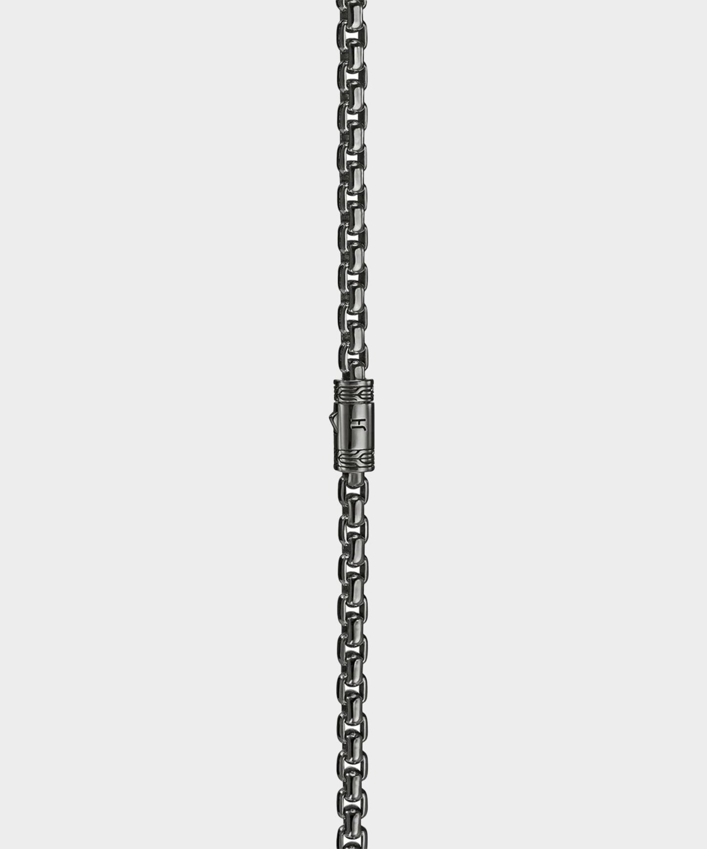 Todd Snyder John Hardy Dark Sterling Silver Box Chain Necklace Silver
