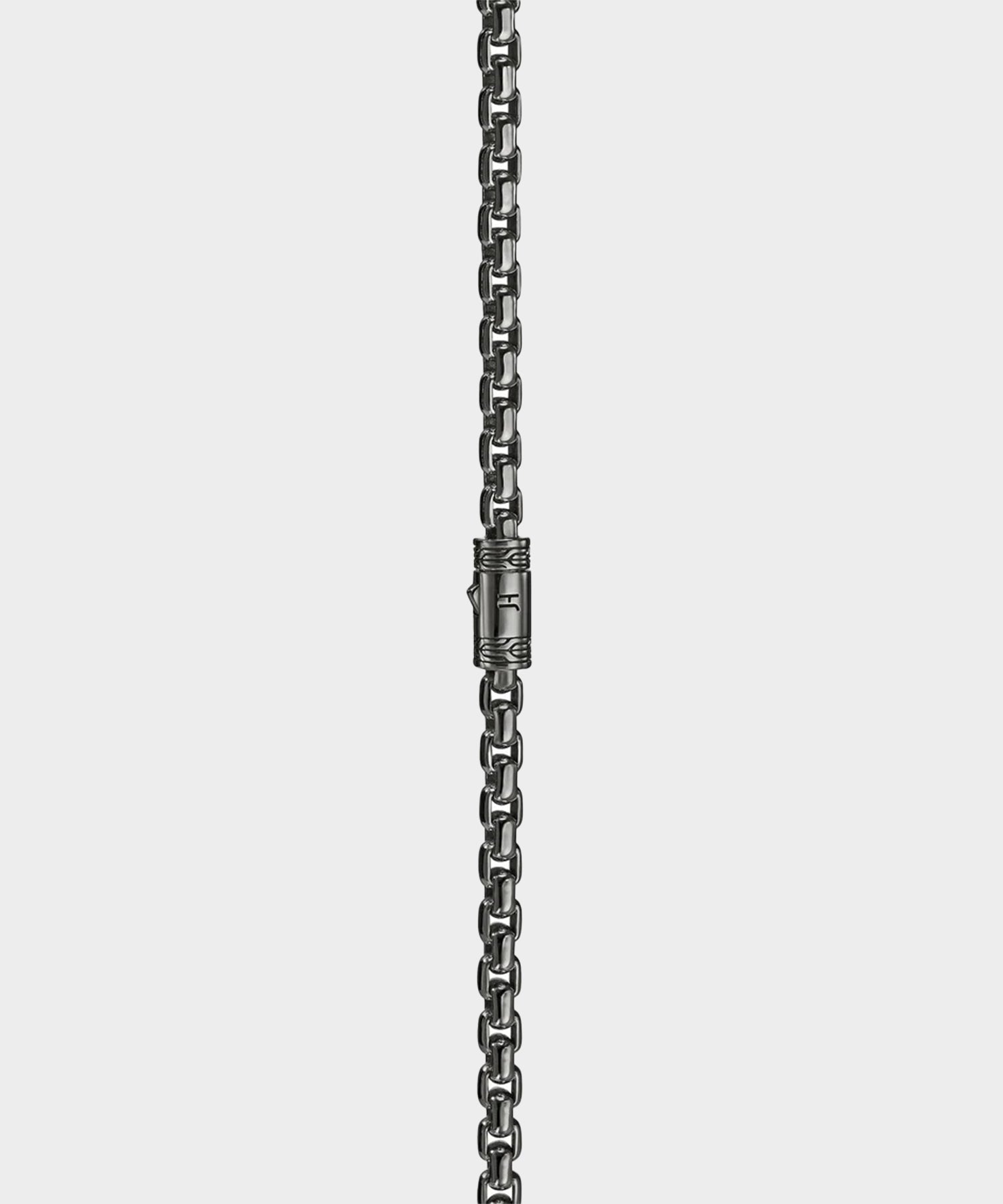 Todd Snyder John Hardy Dark Sterling Silver Box Chain Necklace Silver
