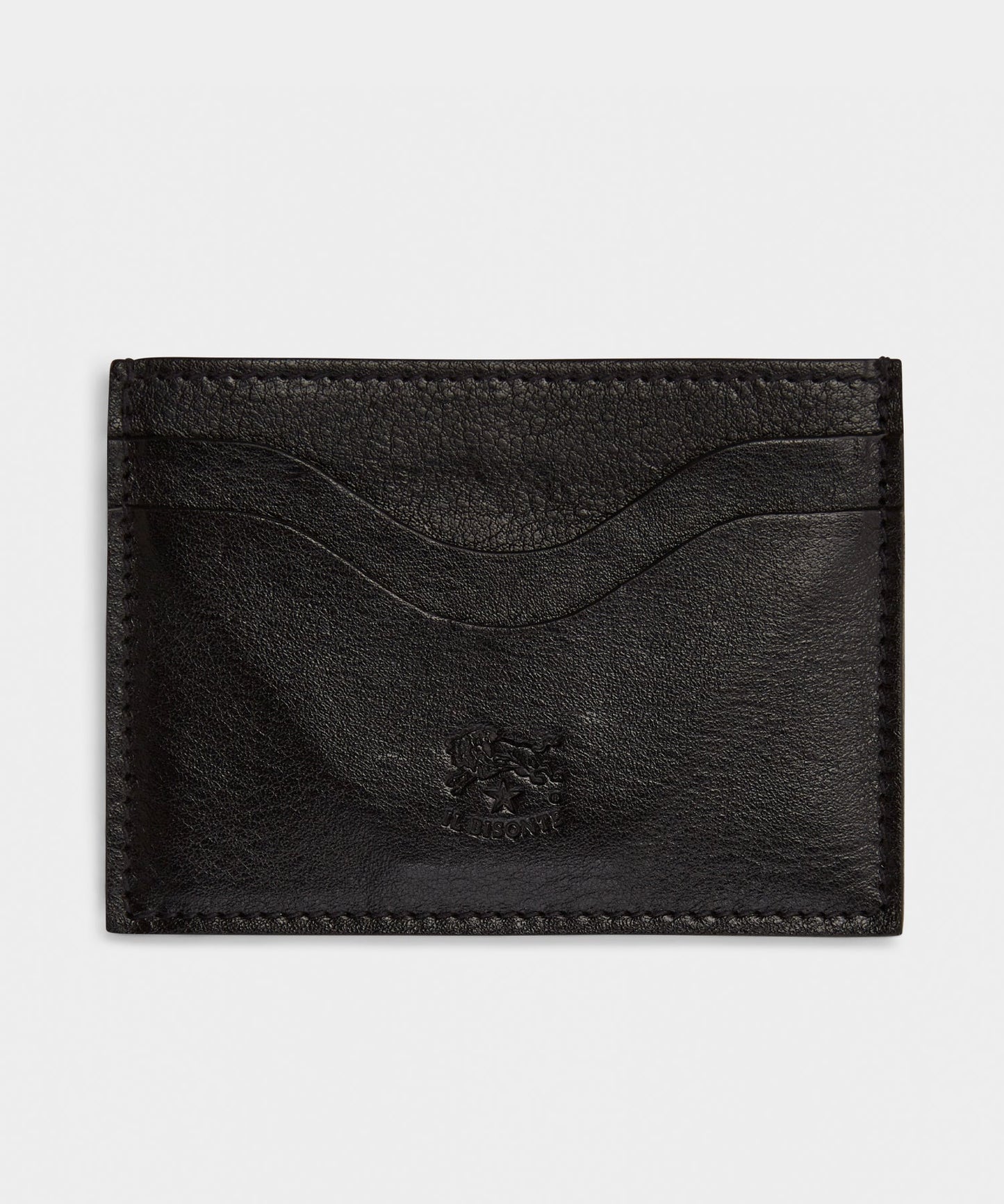 Todd Snyder Il Bisonte Salina Leather Card Holder in Black Black