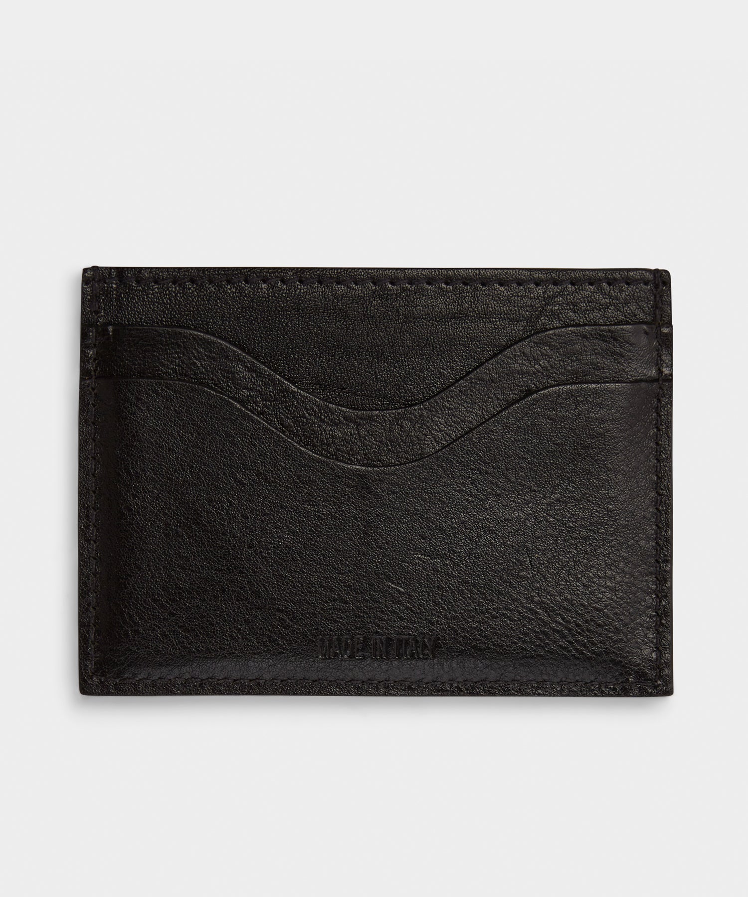 Todd Snyder Il Bisonte Salina Leather Card Holder in Black Black