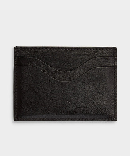 Todd Snyder Il Bisonte Salina Leather Card Holder in Black Black