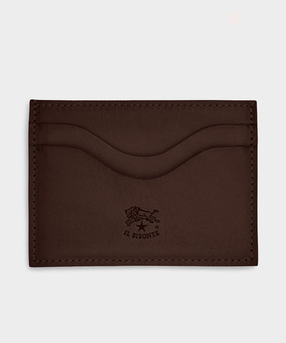 Todd Snyder Il Bisonte Salina Leather Card Holder in Caffe Brown