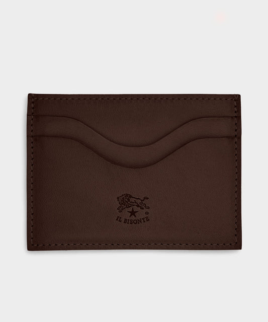 Todd Snyder Il Bisonte Salina Leather Card Holder in Caffe Brown