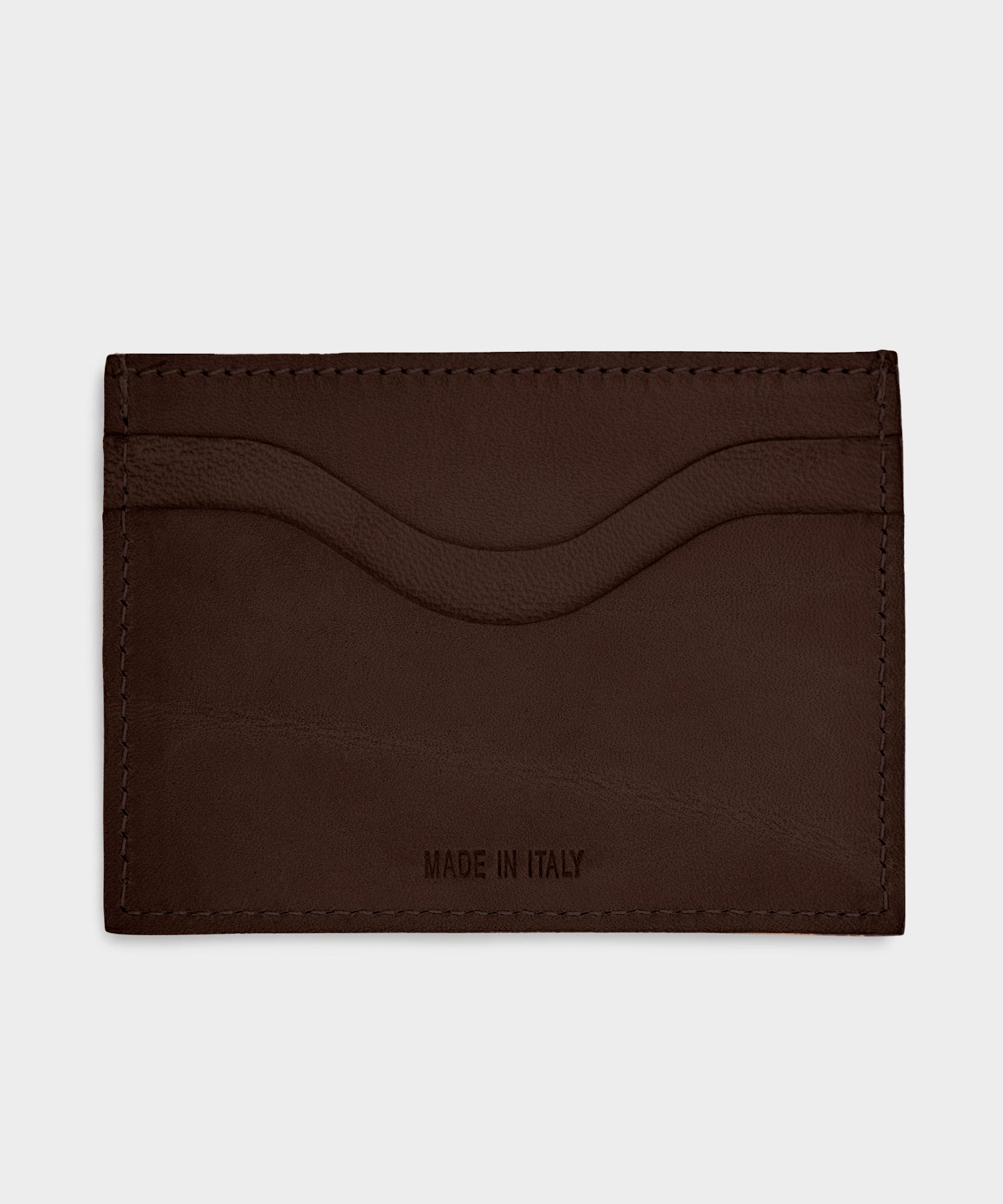 Todd Snyder Il Bisonte Salina Leather Card Holder in Caffe Brown
