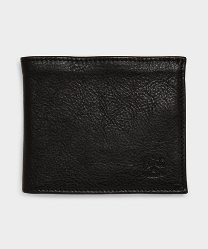 Todd Snyder Il Bisonte Leather Bi-fold Wallet in Black Black