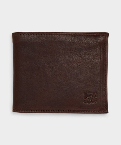 Todd Snyder Il Bisonte Leather Bi-fold Wallet in Caffe Brown
