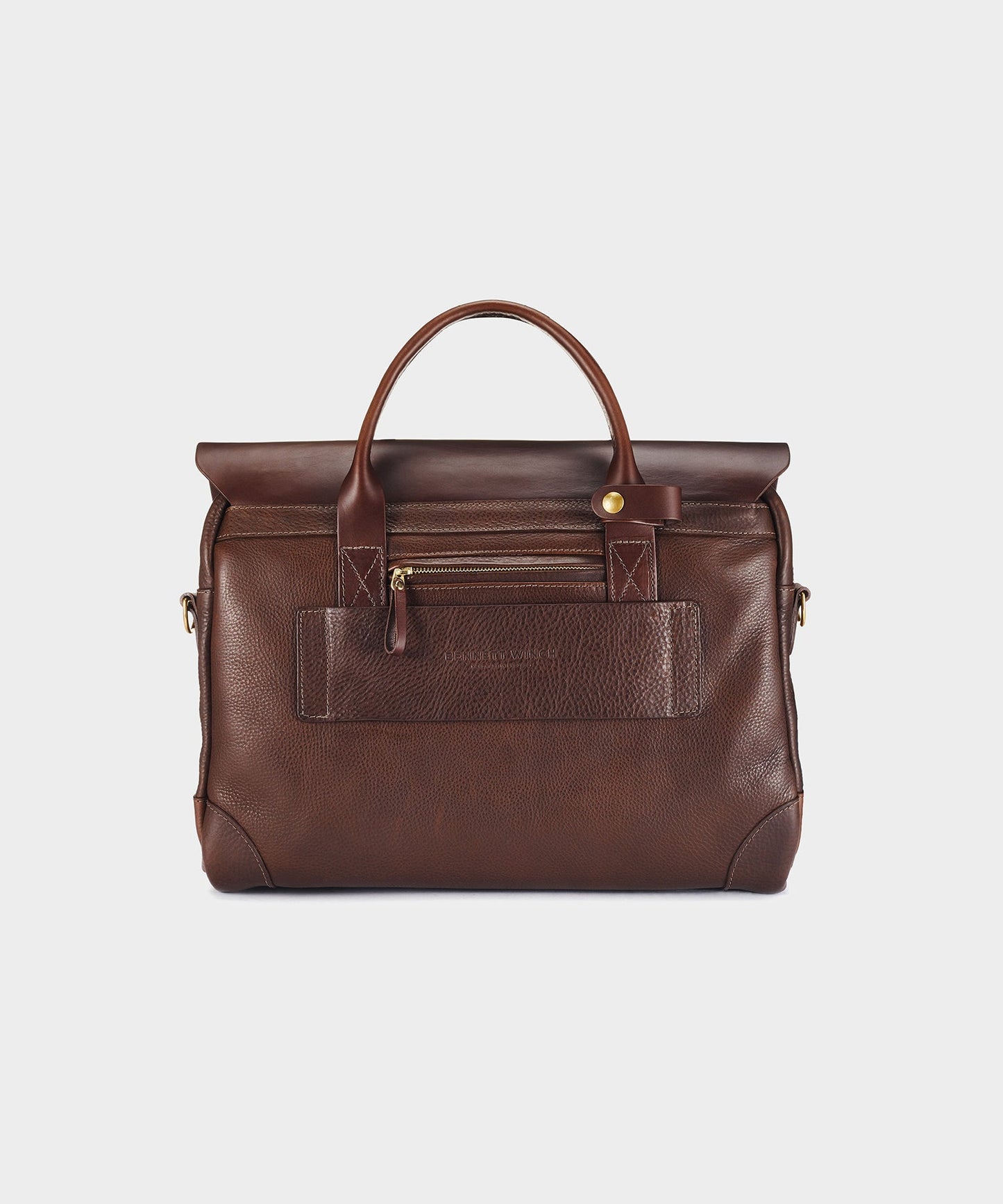 Todd Snyder Bennett Winch Leather Brief in Brown Brown