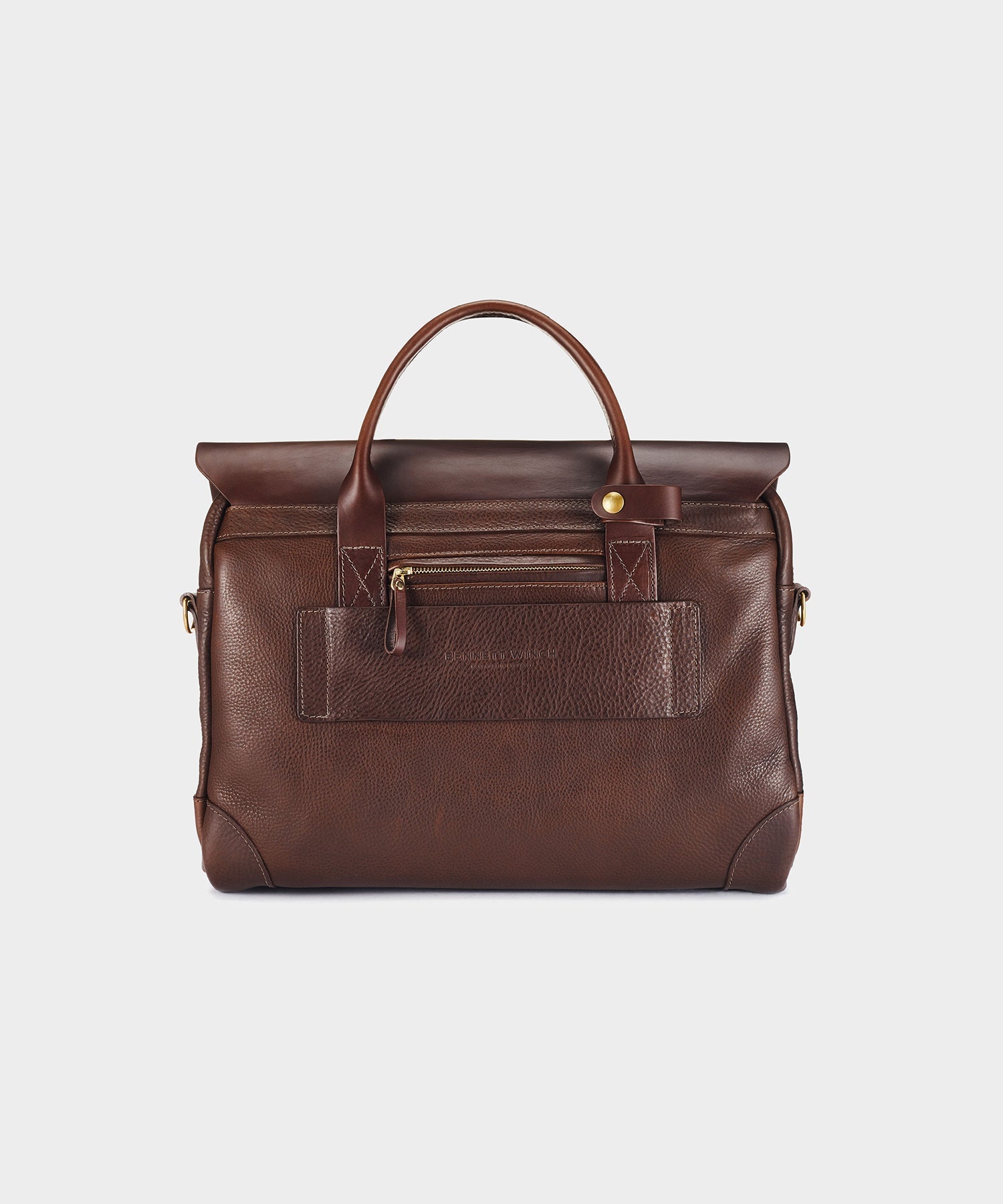 Todd Snyder Bennett Winch Leather Brief in Brown Brown