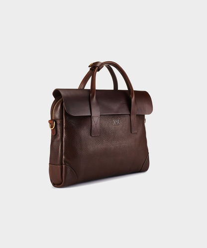 Todd Snyder Bennett Winch Leather Brief in Brown Brown