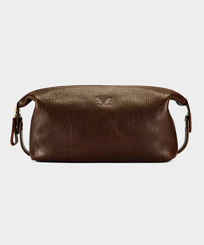 Todd Snyder Bennett Winch Leather Washbag Brown