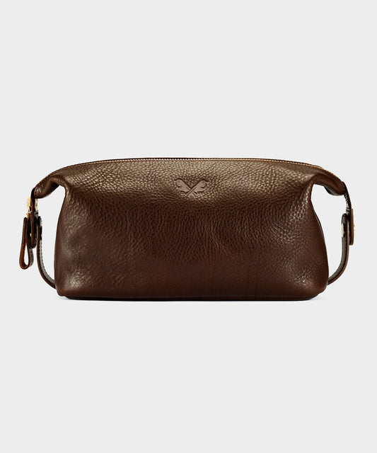 Todd Snyder Bennett Winch Leather Washbag Brown