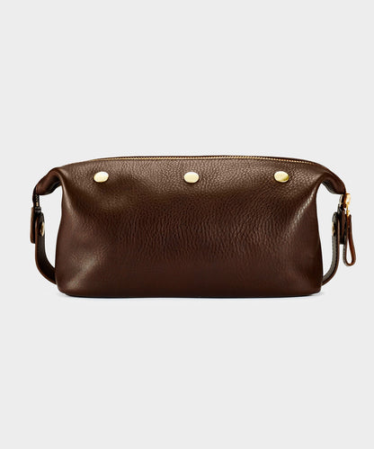 Todd Snyder Bennett Winch Leather Washbag Brown