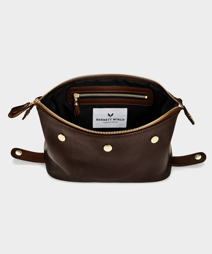 Todd Snyder Bennett Winch Leather Washbag Brown