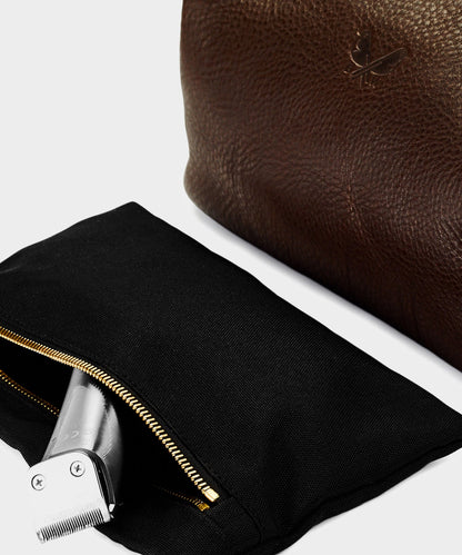 Todd Snyder Bennett Winch Leather Washbag Brown