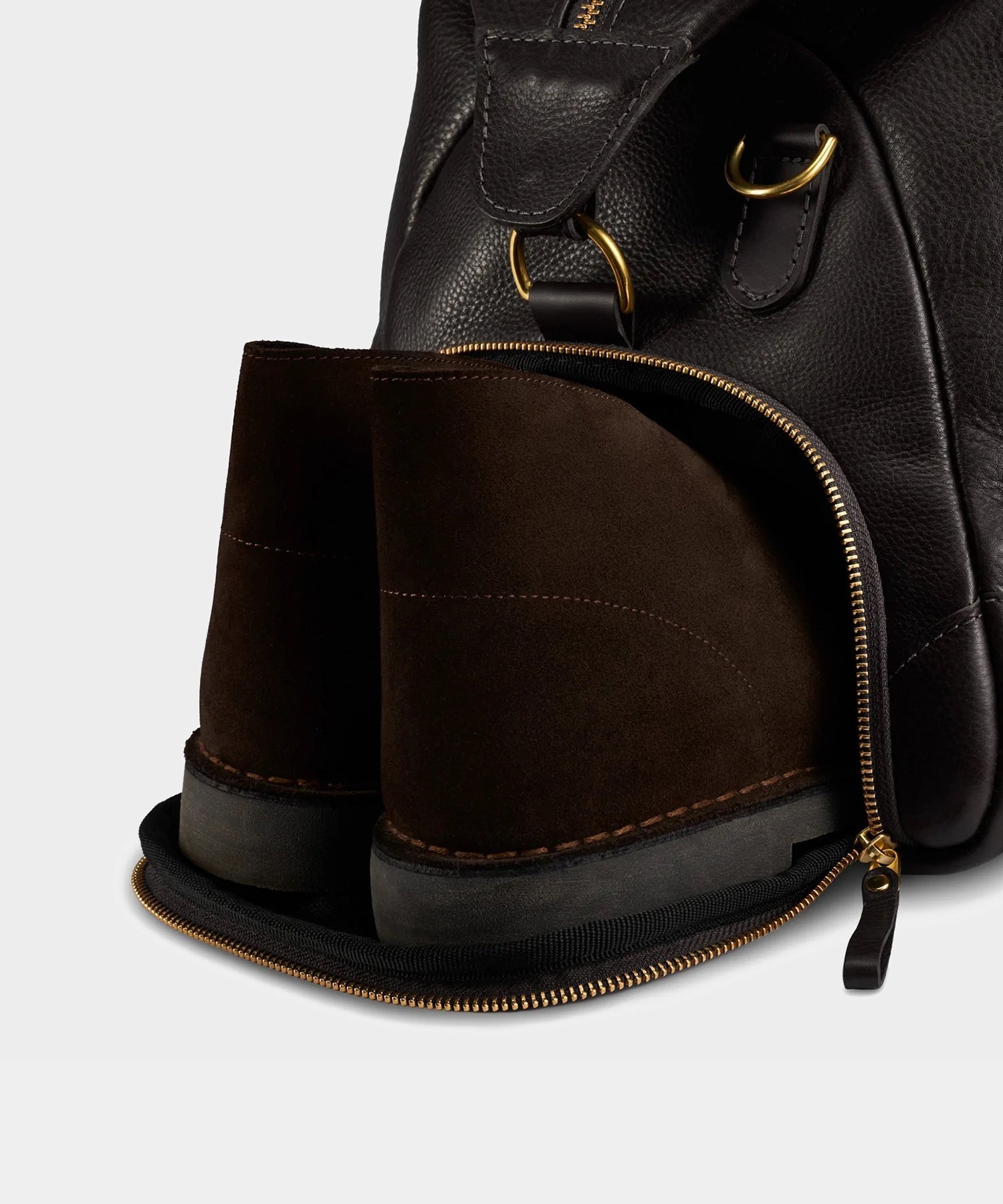 Todd Snyder Bennett Winch Leather Weekender Black