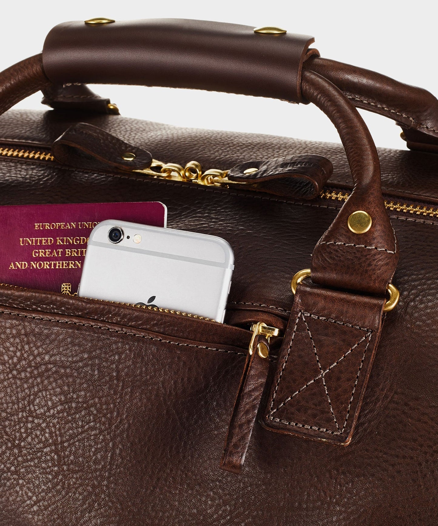 Todd Snyder Bennett Winch Leather Weekender Brown