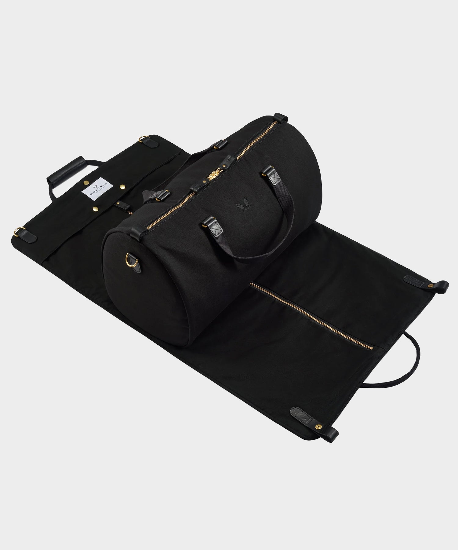 Todd Snyder Bennett Winch Canvas Suit Carrier Holdall in Black Black