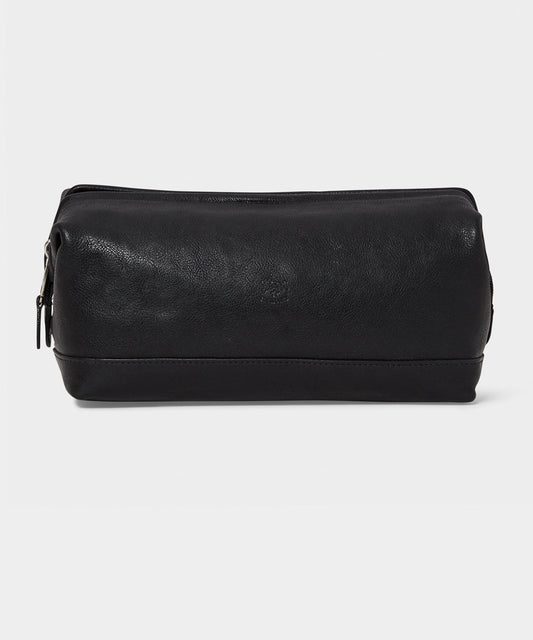 Todd Snyder Il Bisonte Leather Dopp Kit in Black Black